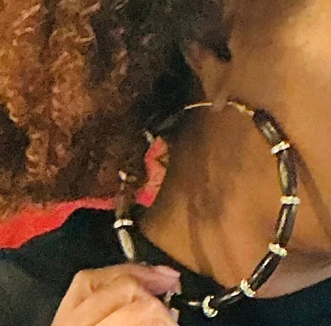 Jumbo Wood Bead Hoop