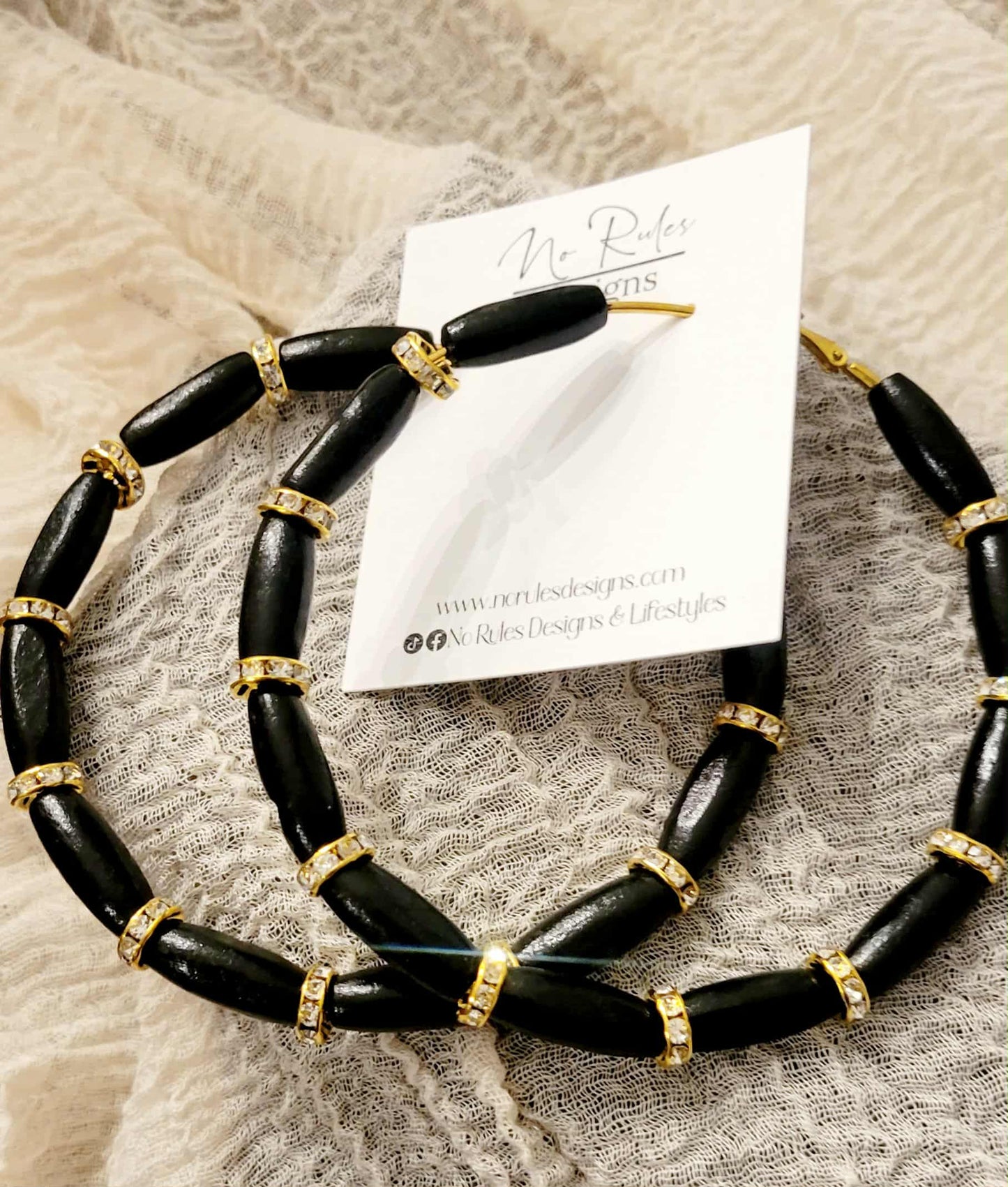 Jumbo Wood Bead Hoop