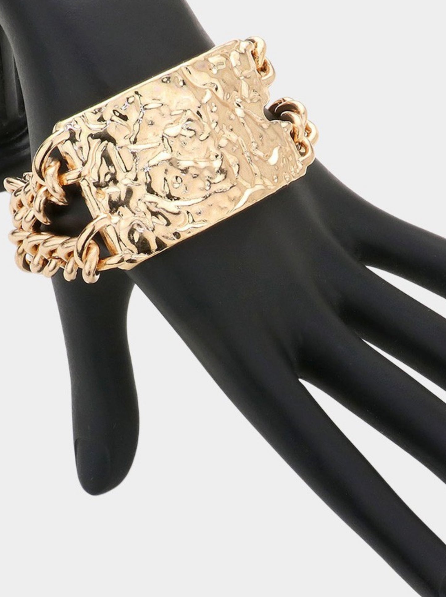 Hammered Gold Bracelet