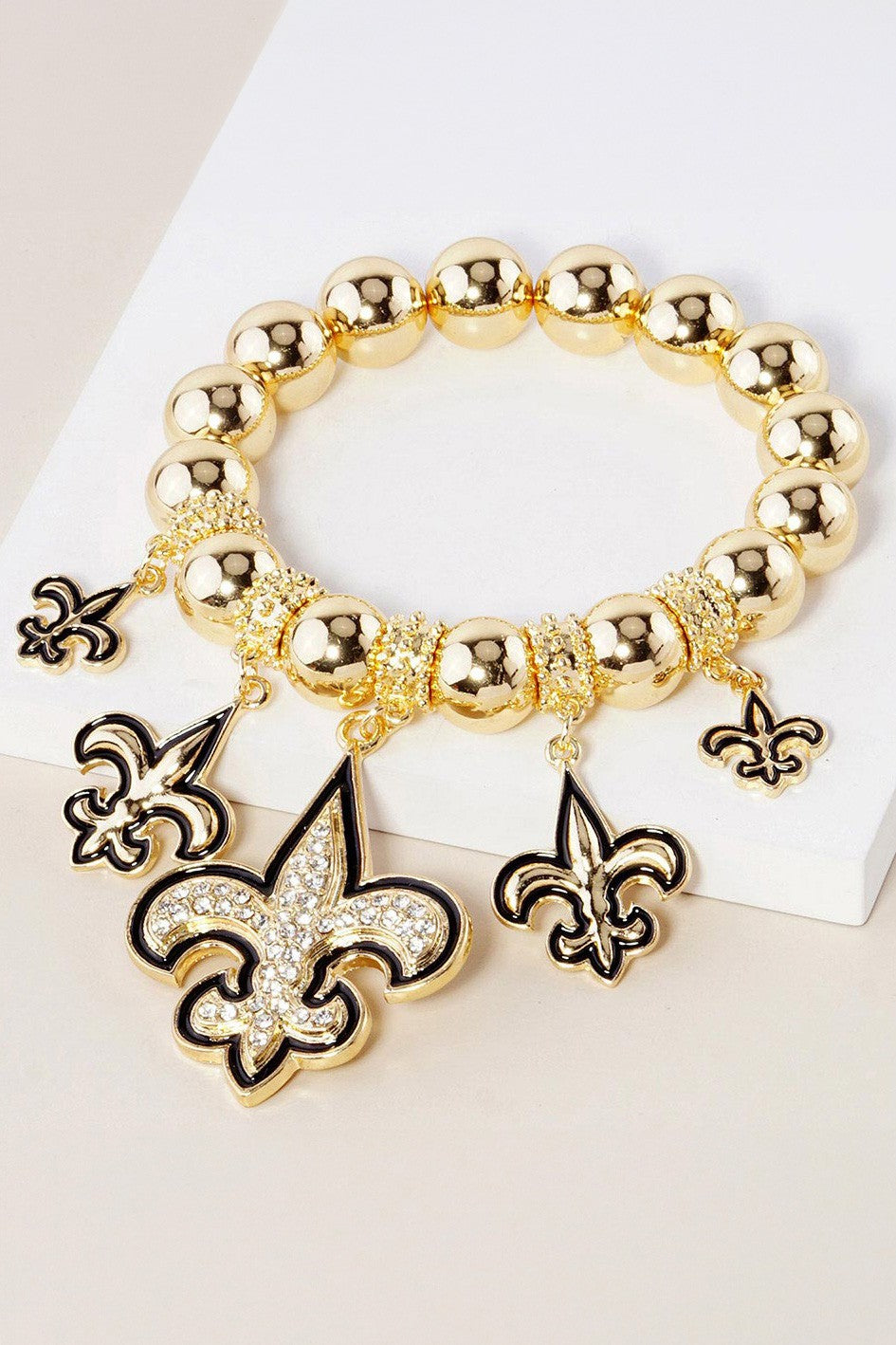 Fleur-de-lis Stretch Bracelet Set