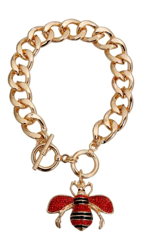 Chain Bracelet with butterfly Charm