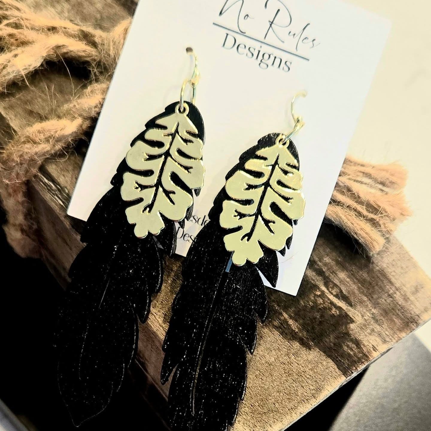 Wood Charm Earrings