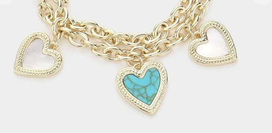 Heart Charm Bracelet