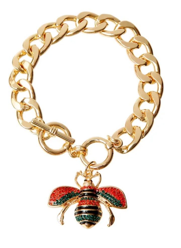 Chain Bracelet with butterfly Charm